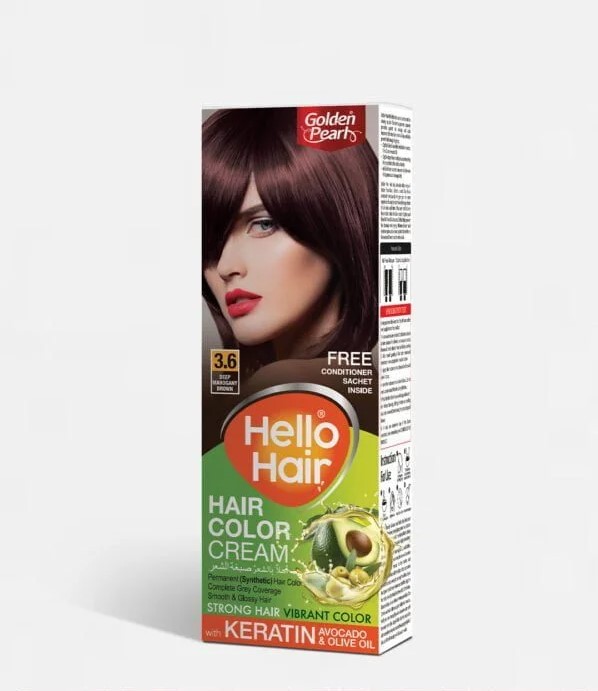 Hello Hair Hair Color Deep Mahogany Brown 3.6
